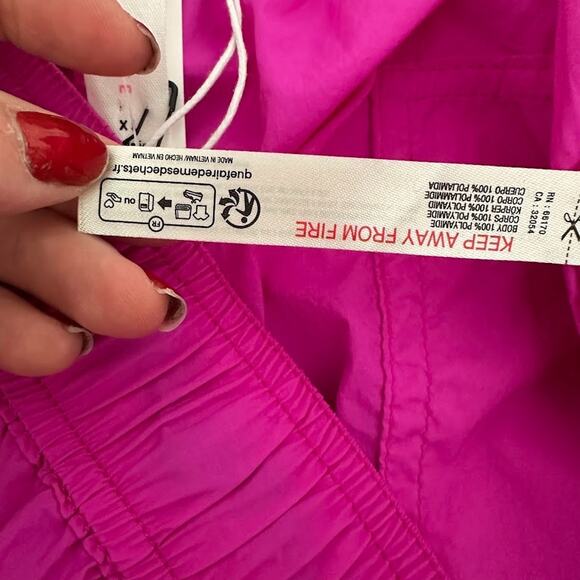 Anthropologie XL Daily Practice Base Jump Parachute Cargo Pants in Disco Magenta - Picture 12 of 14